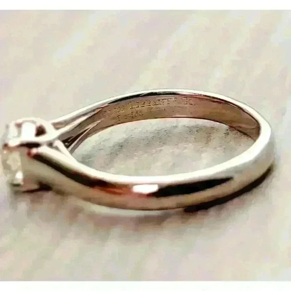 Tiffany & Co Platinum Lucida © .36ct Diamond Engagement Ring Discontinued Size 3 - Picture 15 of 15